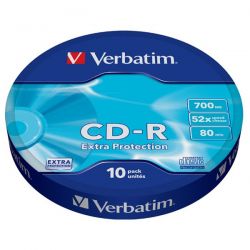 VERBATIM CD-R 80 DL 52X BRAND BULK 10шт в цветной пленке