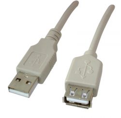 КАБЕЛЬ USB (штекер-гнездо) 2м USB 2.0 /10/250