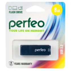 ФЛЭШ-КАРТА PERFEO 8GB C04 ЧЕРНАЯ USB 2.0