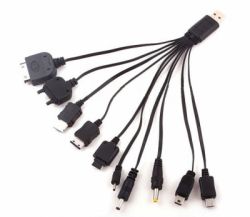 USB переходник для зарядки сот.телефонов LK-001 (10 разъемов)/20/100