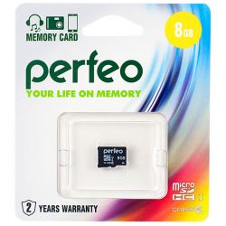 PERFEO 8GB MICRO SDHC CLASS 4 БЕЗ АДАПТЕРА