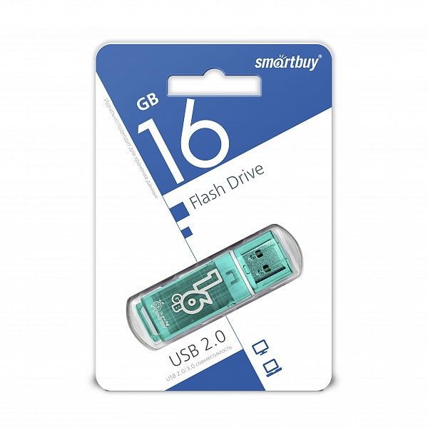 ФЛЭШ-КАРТА SMART BUY 16GB GLOSSY ЗЕЛЕНЫЙ ГЛЯНЕЦ USB
