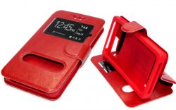 Чехол Универсальный с подставкой и окном для телефонов 4.5"  (№3) красный