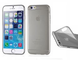 Силиконовый чехол Iphone 4/4S ультратонкий серый