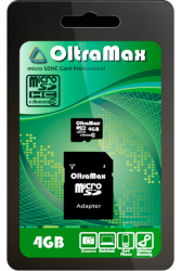 OLTRAMAX 4 GB MICRO SD SDHC CLASS 4 + SD АДАПТЕР