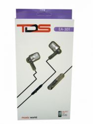 TDS-EA301 наушники вакуум.- гарнитура (металл)/10/300