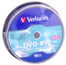 VERBATIM DVD-RW 4.7Gb 4X 10шт. в пластиковой банке