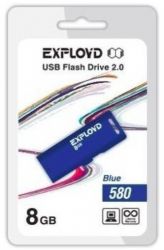 ФЛЭШ-КАРТА EXPLOYD 8GB 580 Blue USB 2.0