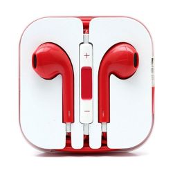 APPLE ГАРНИТУРА стерео для iPhone 5 красная