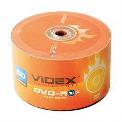 VIDEX DVD-R 16X BRAND BULK 50шт в пленке (600)