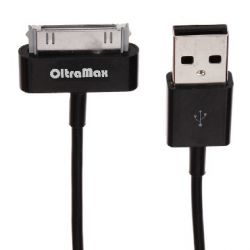 КАБЕЛЬ USB - IPH 30 pin OltraMax OM-K-00064, (1.0м), круглый, OMFI, цвет: чёрный