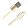 КАБЕЛЬ USB - Lightning FINITY FUL-03 металлический в переплете золотой (1.2м)