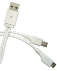КАБЕЛЬ USB (USB > штекер mini USB+штекер micro USB) 30см (TS-3066)/1500