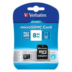 VERBATIM 8GB MICRO SD SDHC CLASS 10 UHS-I +SD АДАПТЕР
