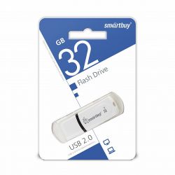 ФЛЭШ-КАРТА SMART BUY  32GB PAEAN БЕЛАЯ USB 2.0