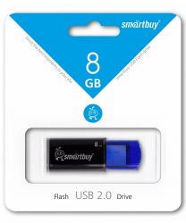 ФЛЭШ-КАРТА SMART BUY 8GB CLICK СИНЯЯ ВЫДВИЖНОЙ ПОРТ USB 2.0