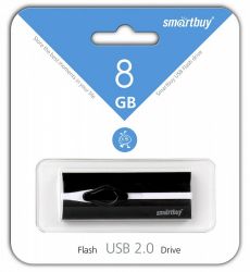 ФЛЭШ-КАРТА SMART BUY 8GB COMET ЧЕРНАЯ ВЫДВИЖНОЙ ПОРТ USB 2.0
