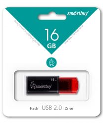 ФЛЭШ-КАРТА SMART BUY 16GB CLICK ЧЕРНАЯ ВЫДВИЖНОЙ ПОРТ USB2.0