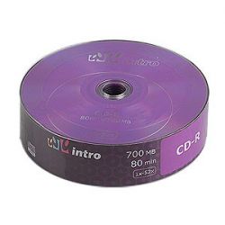 INTRO CD-R 80 52X BRAND BULK 25шт в плёнке (600)