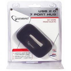 USB HUB GEMBIRD UHB-UK20 НА 7 USB ПОРТОВ USB 2.0 БЛИСТЕР