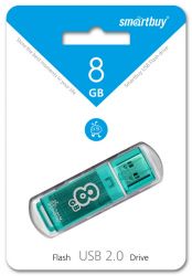 ФЛЭШ-КАРТА SMART BUY 8GB GLOSSY ЗЕЛЕНАЯ ГЛЯНЕЦ USB2.0