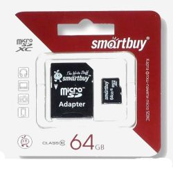 SMART BUY   64GB MICRO SD SDXC CLASS 10 + SD АДАПТЕР