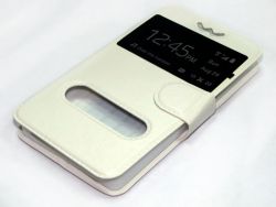 Чехол Универсальный с подставкой и окном для телефонов 3.8" белый