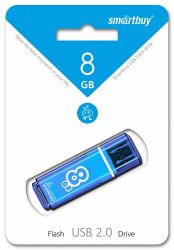 ФЛЭШ-КАРТА SMART BUY 8GB GLOSSY СИНЯЯ ГЛЯНЕЦ USB2.0