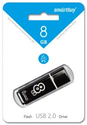 ФЛЭШ-КАРТА SMART BUY 8GB GLOSSY ЧЕРНАЯ ГЛЯНЕЦ USB2.0