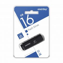 ФЛЭШ-КАРТА SMART BUY 16GB DOCK ЧЁРНАЯ С КОЛПАЧКОМ USB 3.0