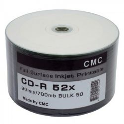 CMC CD-R 80 52X FULL INKJET PRINT 50шт в пленке (600)