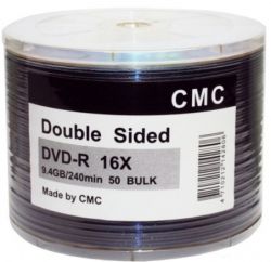 CMC DVD-R 16X 9.4GB ДВУХСТОРОННИЕ BULK 50шт в пленке (600)