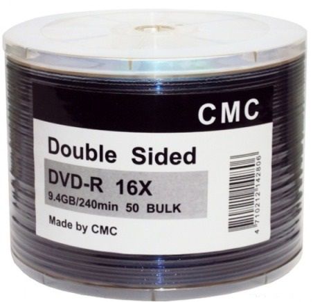 CMC DVD-R 16X 9.4GB ДВУХСТОРОННИЕ BULK 50шт в пленке (600)