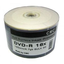 CMC DVD-R 16X FULL INKJET PRINT 50шт. в пленке