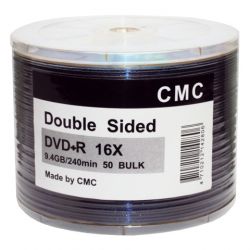 CMC DVD+R 16x 9.4GB ДВУХСТОРОННИЕ BULK 50шт в пленке (600)