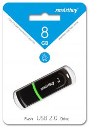 ФЛЭШ-КАРТА SMART BUY 8GB PAEAN ЧЕРНАЯ USB 2.0