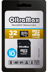 OLTRAMAX  32 GB MICRO SDHC CLASS 10 + SD АДАПТЕР
