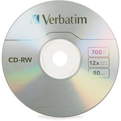 VERBATIM CD-RW 80 8X-12X BRAND BULK 10шт в пленке (600)