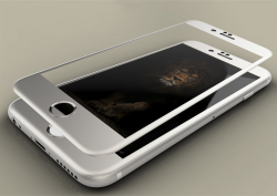 Стекло защитное для iPhone 6 4.7 белое (с силиконовыми краями)