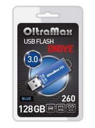 ФЛЭШ-КАРТА OLTRAMAX   128GB 260 пластик, синий USB 3.0
