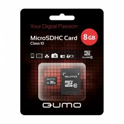 QUMO 8GB MICRO SDHC CLASS 10 + SD АДАПТЕР