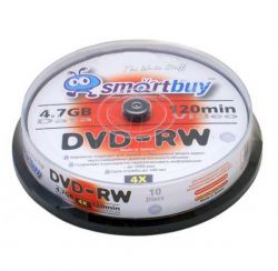 SMART BUY DVD-RW 4X BRAND 10ШТ.+БАНКА