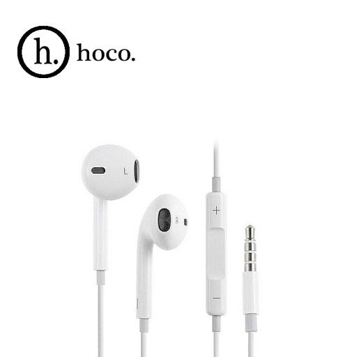 HOCO M 1 наушники внутриканальные микрофон, кнопка ответа, регулятор громк., кабель 1.2м цвет:белый