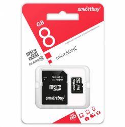 SMART BUY 8GB MICRO SD SDHC CLASS 10 + SD АДАПТЕР