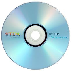 TDK DVD-R 16X BRAND BULK 10шт в пленке (600)