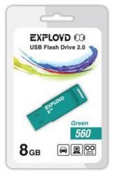 ФЛЭШ-КАРТА EXPLOYD 8GB 560 ЗЕЛЕНАЯ USB 2.0