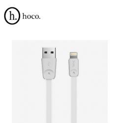 HOCO КАБЕЛЬ USB - Lightning X9, 2.0м, плоский, 2.1A, цвет: белый